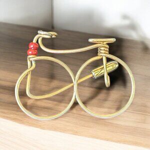 Gold bicycle fashion jewelry brooch pin